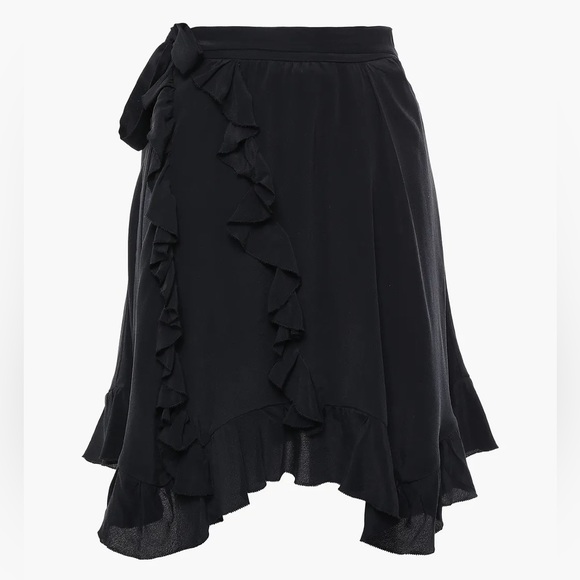 IRO Wispy asymmetric ruffled crepe de chine skirt - Picture 1 of 4